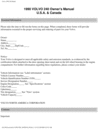 Thumbnail 90 Volvo 240 1990 Owners Manual