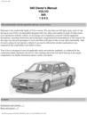Thumbnail 93 Volvo 940 1993 Owners Manual Thumbnail 93 Volvo 940 1993 Owners Manual