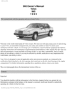 Thumbnail 93 Volvo 960 1993 Owners Manual
