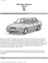 Thumbnail 96 Volvo 960 1996 Owners Manual