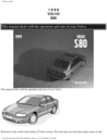 Thumbnail 99 Volvo S80 1999 Owners Manual