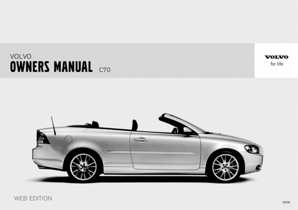 Product picture 06 Volvo C70 2006 Owners Manual