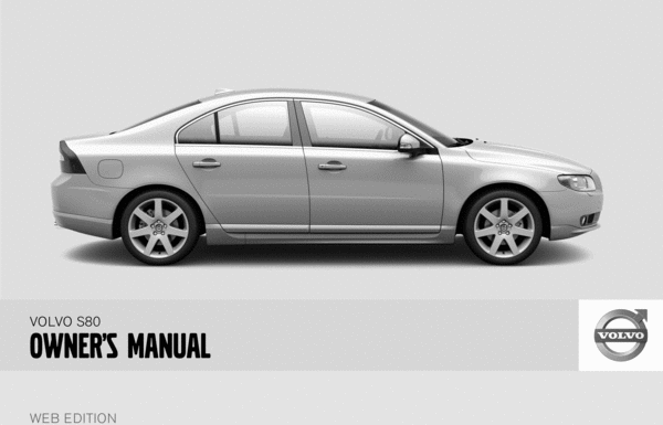 Product picture 08 Volvo S80 2008 Owners Manual
