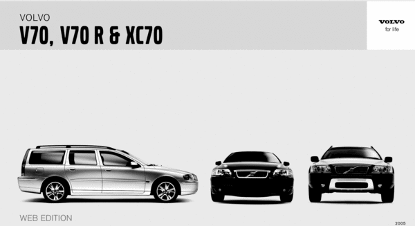 Product picture 05 Volvo V70 2005 Owners Manual