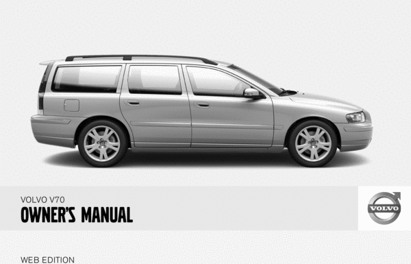 Product picture 08 Volvo V70 2008 Owners Manual